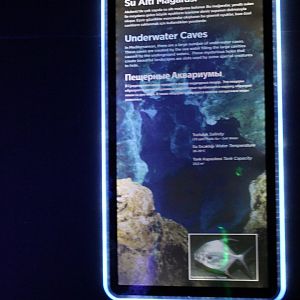 Info-sign Underwater caves