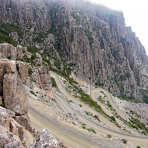 Twisty road.  Tasmania