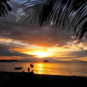 Sunset. Dili harbour.  Timor Leste