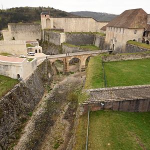 Gelada enclosure in the dry moat