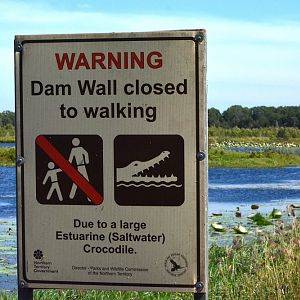 Sign at Foggs dam.  NT
