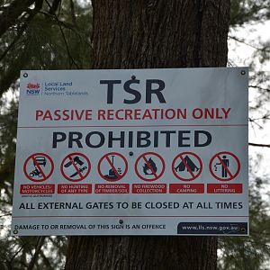 Odd sign at Geoges creek camping area.  NSW