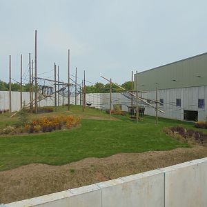 Outside enclosure from raised viewing platform