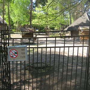 Riga Zoo - White-lipped deer exhibit