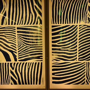 Zebra art in the metro station