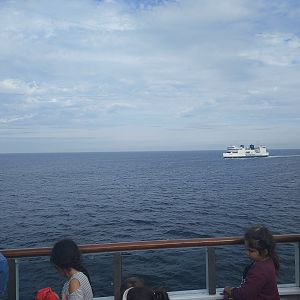 Ships passing in the day