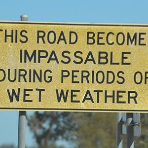 Road sign.   Q'ld