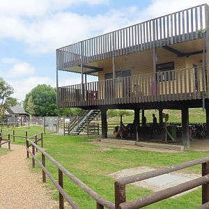 Viewing platform over Praire dog/alpaca,little railway