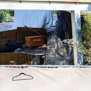 Construction on the platypus exhibit.