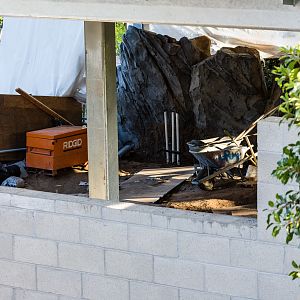 Construction on the platypus exhibit.