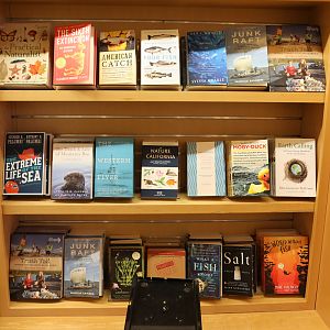 environmental books in gift shop