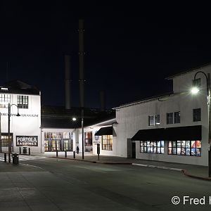 building at night