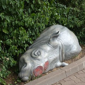 Dead Rhino Statue