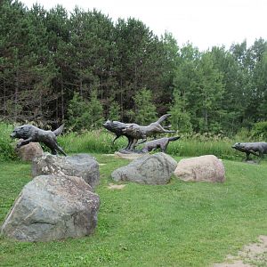 International Wolf Center - Wolf Statues