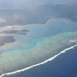 Viti Levu coast  + reef.   Fiji