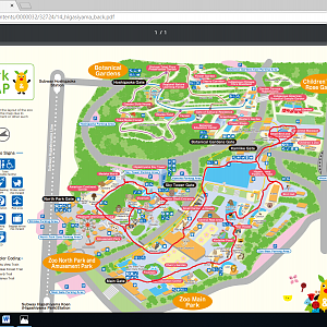 Higashiyama zoo map: Route