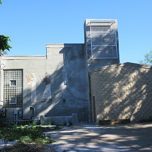 Giraffe Barn - Egyptian facade still in place