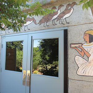 Giraffe Barn Doors - Egyptian facade still in place