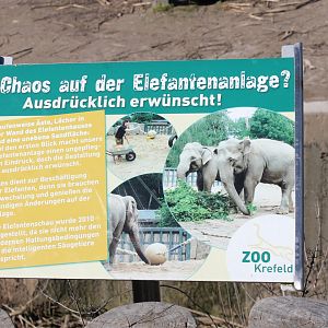 Info-sign mesh elephant-enclosure