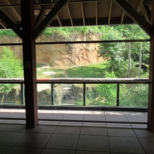 Chimpanzee Exhibit - glass wall added since 2012