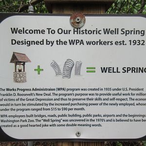 1930s-era Wishing Well Springs Sign