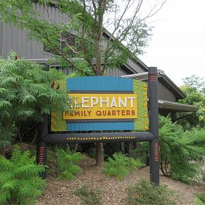 African Grasslands - Elephant Barn Sign