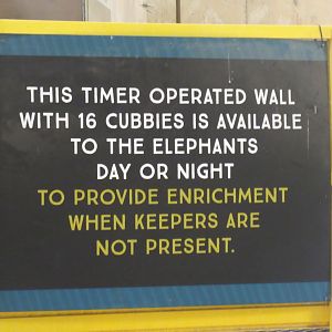 African Grasslands - Elephant Barn Sign