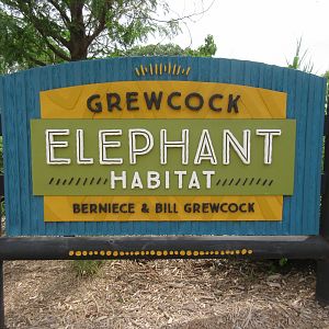 African Grasslands - Elephant Exhibit Sign