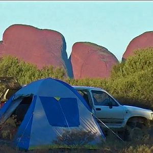 Camping near Kata Tjuta.   (The Olgas)
