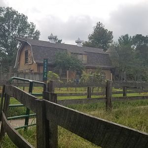 View of children's zoo, coming from giant slide