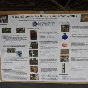 Giraffe enrichment sign