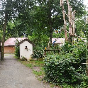 Macaw Enclosure and Capuchin Indoor Viewing at Spaycific'Zoo, 13/06/18