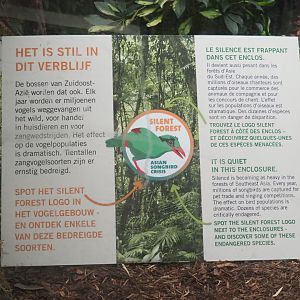 Silent Forest campaign education sign