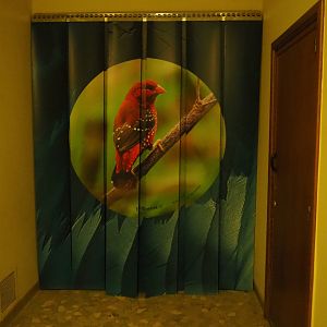 Dark corridor entrance/exit flaps