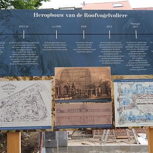 Bird-of-prey aviaries rebuild information sign 1