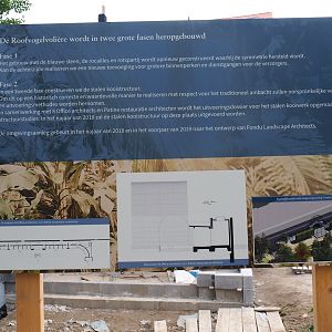 Bird-of-prey aviaries rebuild information sign 2