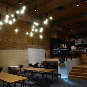 Interior of Latteria restaurant in Melkerij building