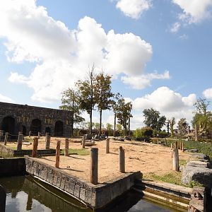 Circus elephant enclosure