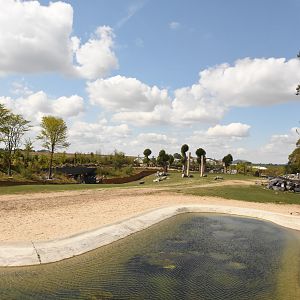 Large Asian elephant enclosure