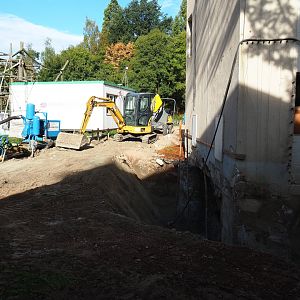 Construction site for the new bonobo building