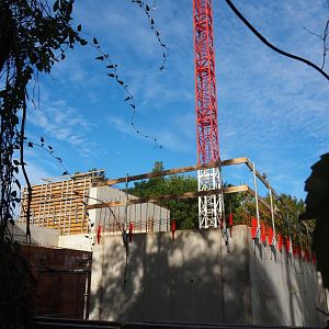 Construction site for the new bonobo building