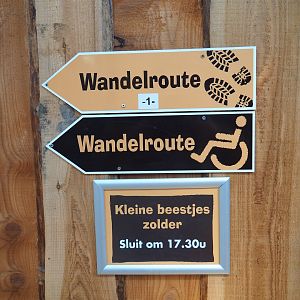 Walking route signs