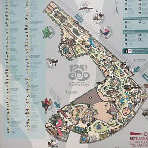 Zoo Barcelona map
