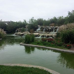 Waterfall near entrance