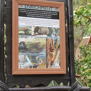 Sign About Enrichment at the Park