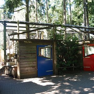 Parakeet aviary entrance