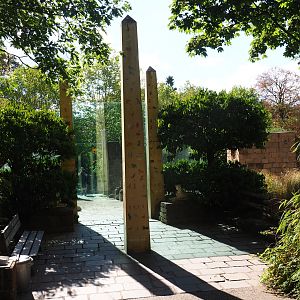 Obelisk area at the Hamadryas baboon/Aoudad exhibit