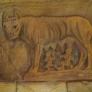 Romulus and Remus and the she-wolf relief