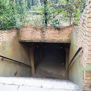 Entrance to the dungeon underneath the lion exhibit