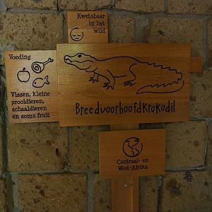 Signage dwarf crocodile